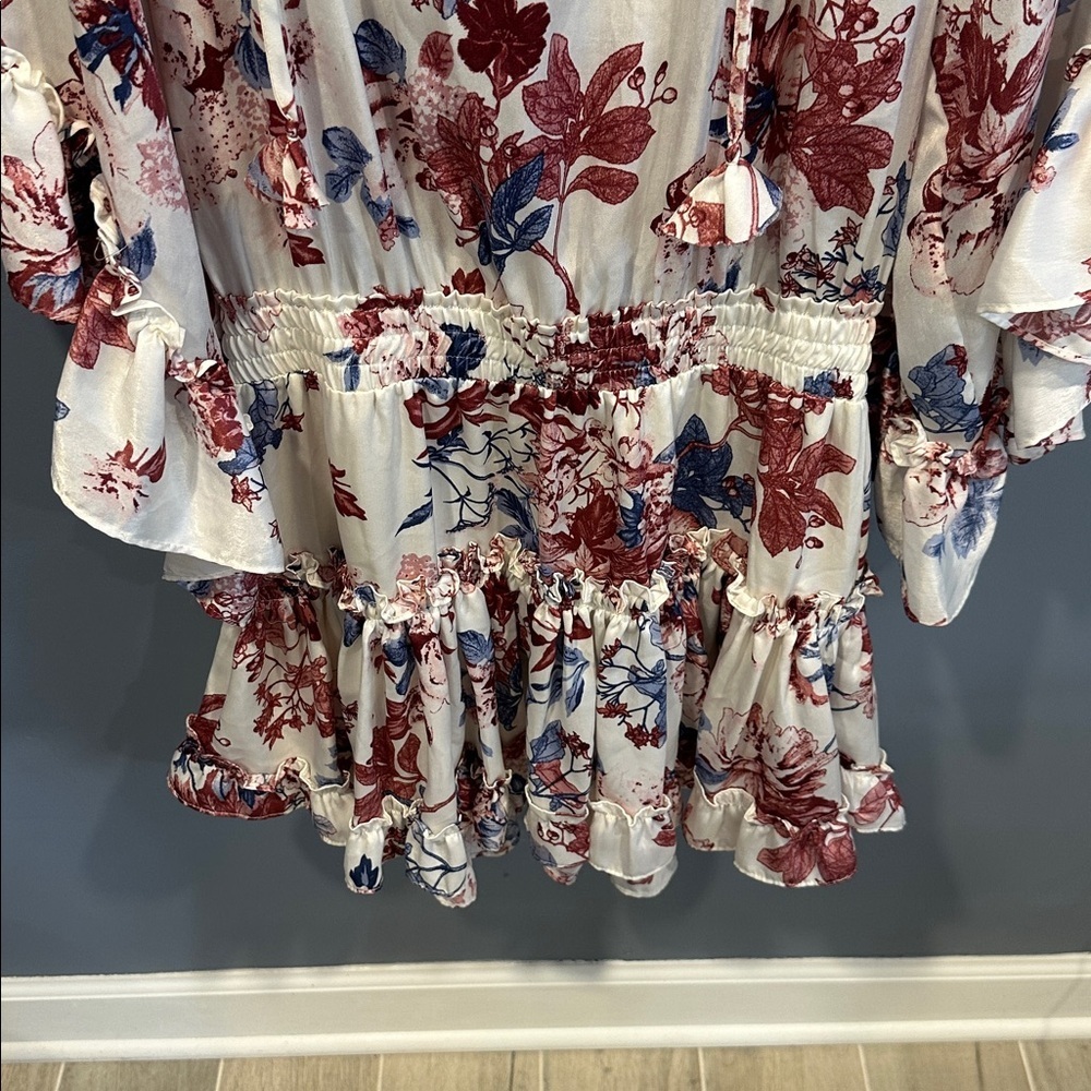 New MISA Los Angeles Cecilia Ruffle Dress Floral - Picture 7 of 7